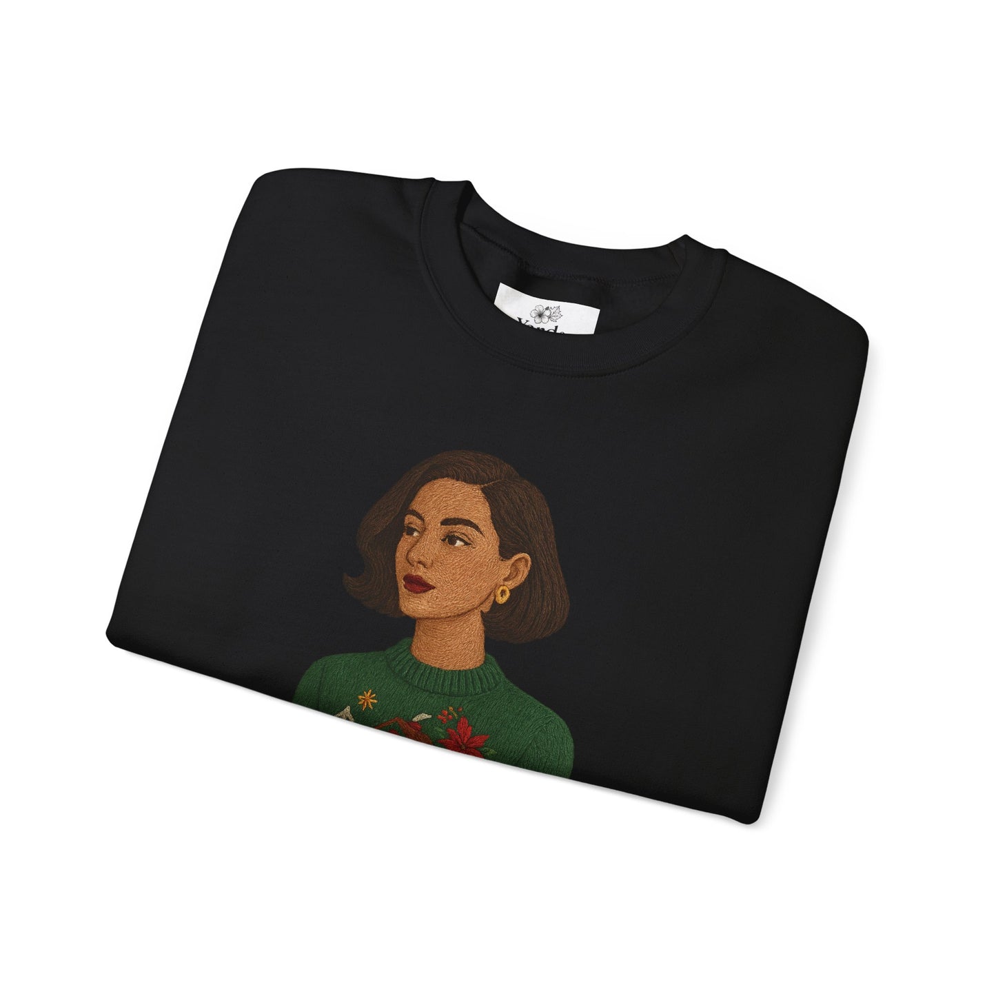 Cozy Holiday Floral Sweatshirt, Unisex Crewneck, Casual Gift, Winter Comfort, Christmas Apparel, Autumn Fashion, Everyday Style