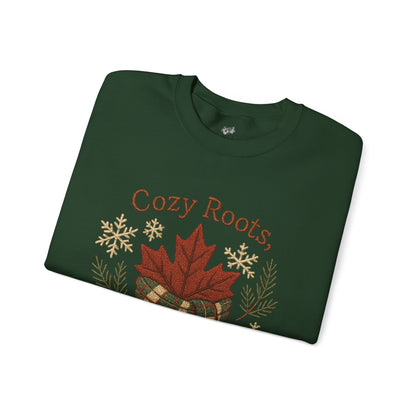 Cozy Roots Crewneck Sweatshirt: Warm Hearts Gift, Fall Fashion, Winter Apparel, Unisex Sweatshirt, Holiday Sweater
