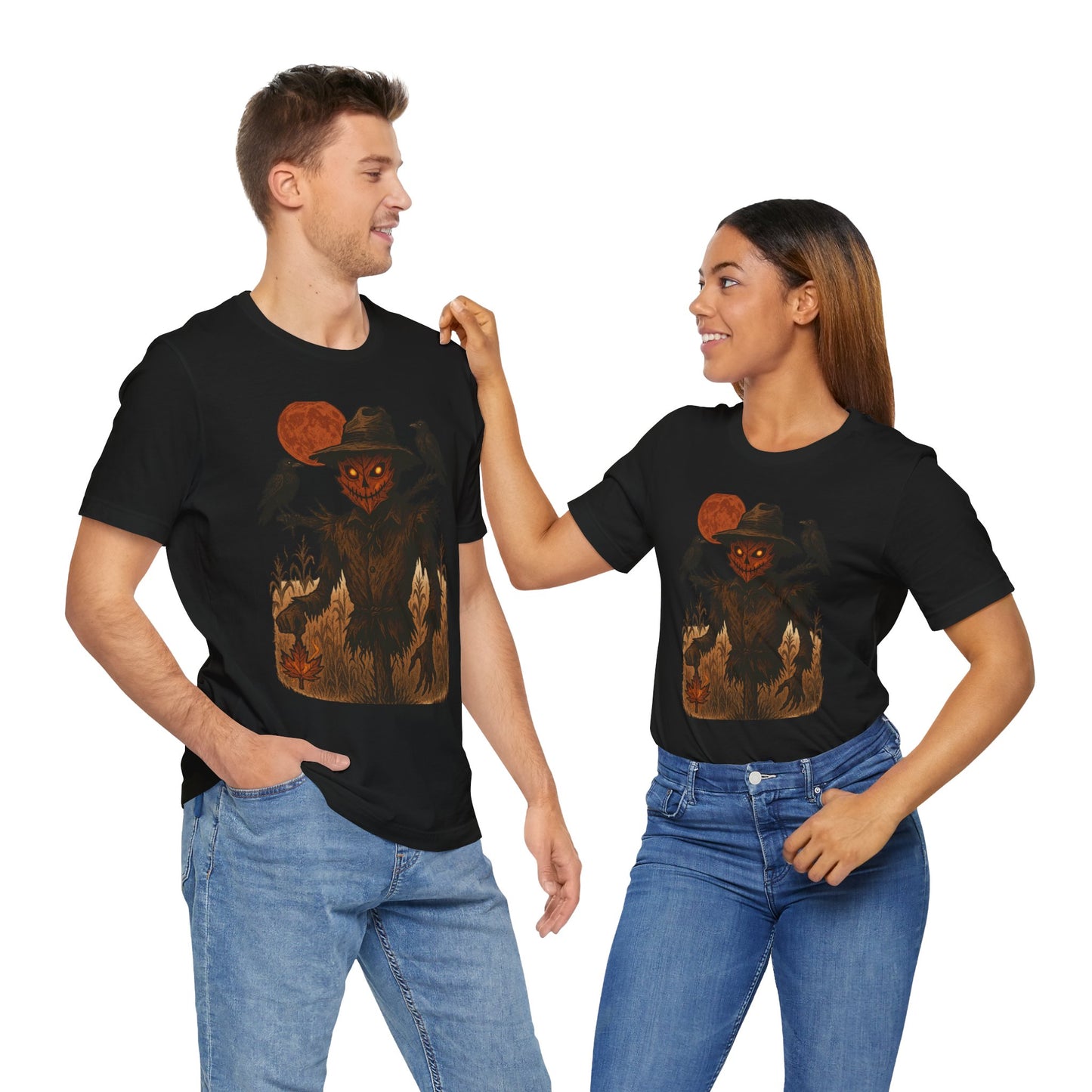 Spooky Scarecrow Graphic Tee | Unisex Halloween Shirt, Fall Fashion, Halloween Costume Tee, Scary Tee, Gift for Horror Lovers