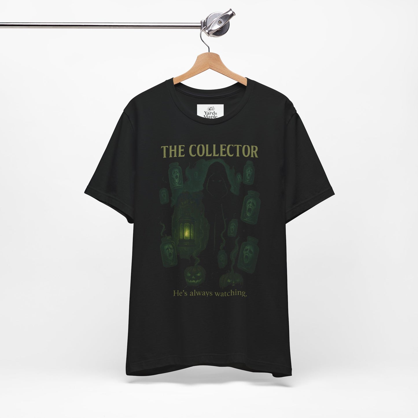 Haunting Collector Tee, Spooky Unisex Shirt, Horror Graphic Tee, Halloween Outfit, Gift for Collectors