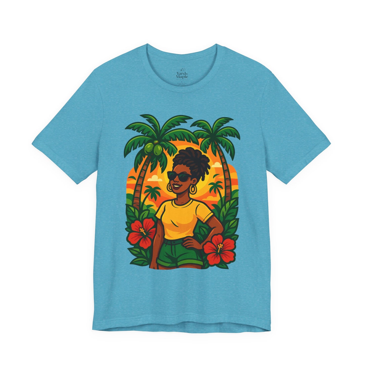Tropical Sunset Tee - Beach Vibes, Summer Fashion, Vacation Apparel, Gift for Her, Cute Graphic Shirt