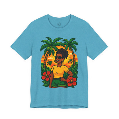 Tropical Sunset Tee - Beach Vibes, Summer Fashion, Vacation Apparel, Gift for Her, Cute Graphic Shirt