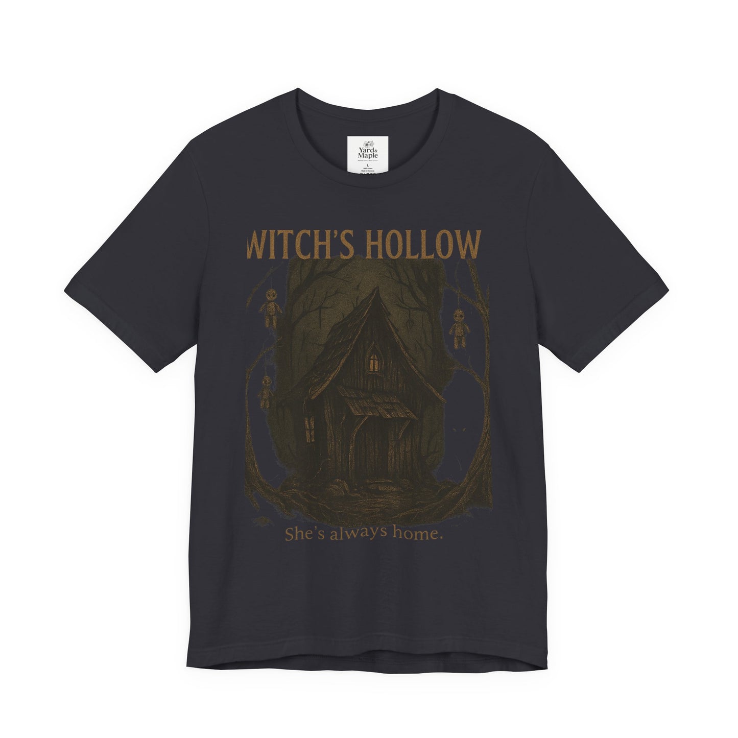 Witch's Hollow Tee, Fall Fashion, Halloween Apparel, Spooky Shirt, Gift for Witches, Unisex Graphic Tee, Cozy Autumn Wear