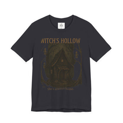 Witch's Hollow Tee, Fall Fashion, Halloween Apparel, Spooky Shirt, Gift for Witches, Unisex Graphic Tee, Cozy Autumn Wear
