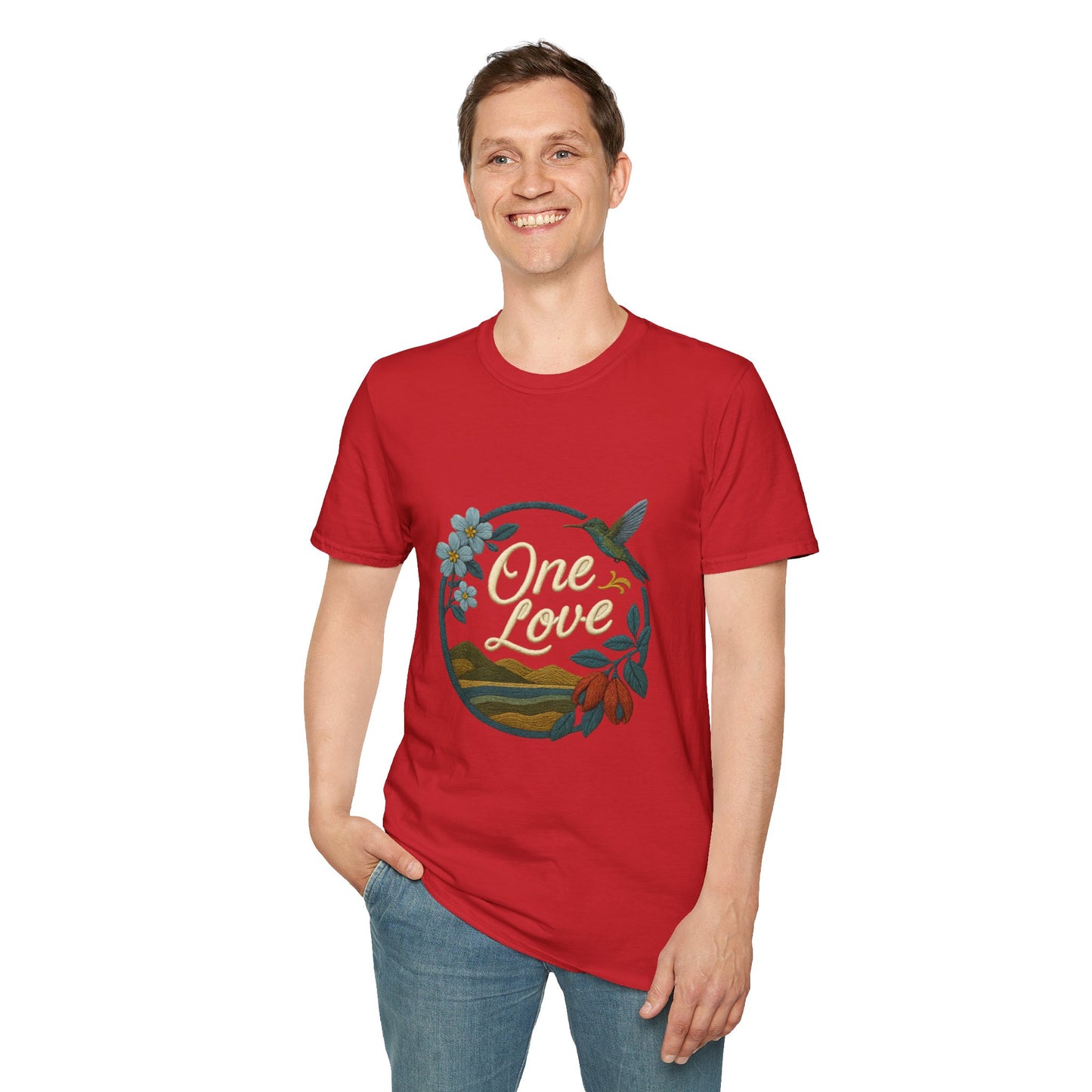 One Love Nature-Inspired T-Shirt, Unisex Tee, Stylish Apparel, Eco-Friendly Gift, Summer Fashion, Inspirational T-Shirt