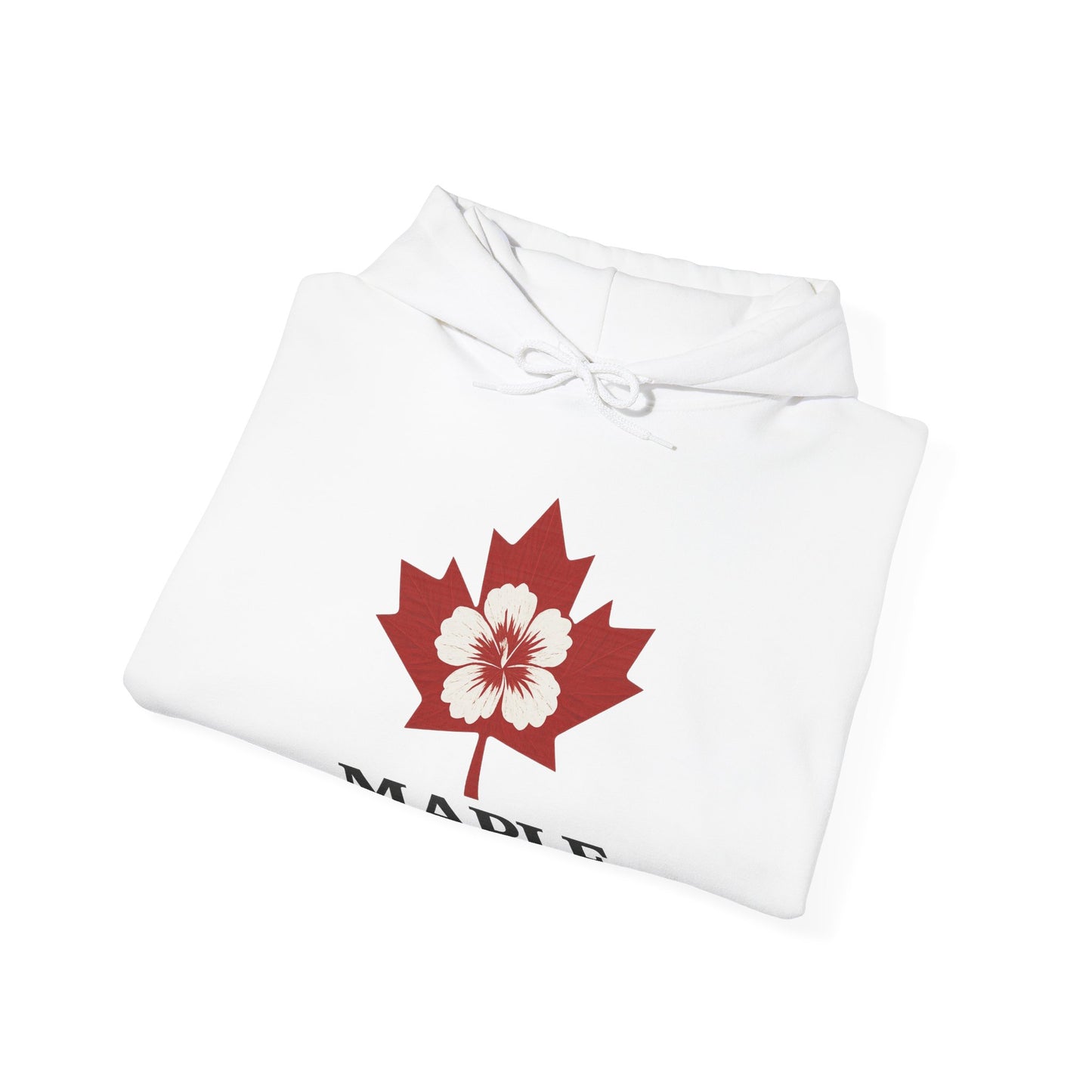 Maple Leaf Floral Hoodie — Canadian Maple Graphic Sweatshirt