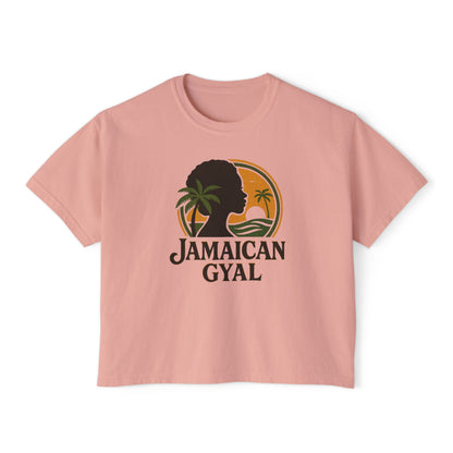 Jamaican Gyal Women's Boxy Tee - Retro Style T-Shirt, Casual Wear, Summer Top, Gift for Her, Vacation Essential