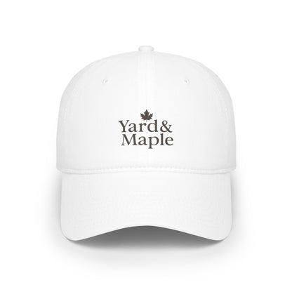 Trendy Low Profile Baseball Cap, Casual Hat, Outdoor Cap, Gift for Him/Her, Summer Accessory, Yard & Maple Design