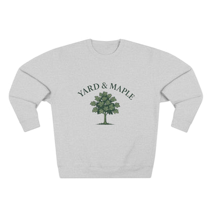 Cozy Unisex Crewneck Sweatshirt with Yard & Maple Design, Gift for Nature Lovers, Fall Fashion, Eco-Friendly Apparel, Casual Wear