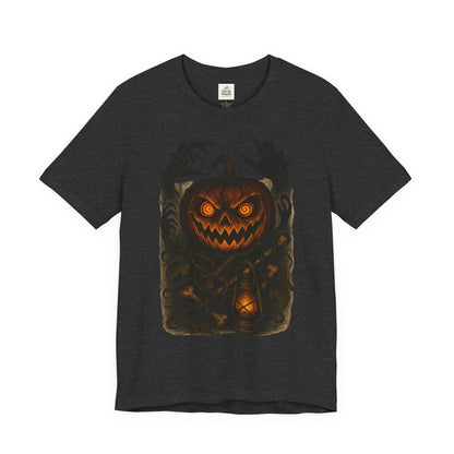 Halloween Pumpkin Tee, Unisex Jersey Short Sleeve Shirt, Fall Festival Apparel, Spooky T-Shirt, Trick or Treat Gift, Autumn Vibes