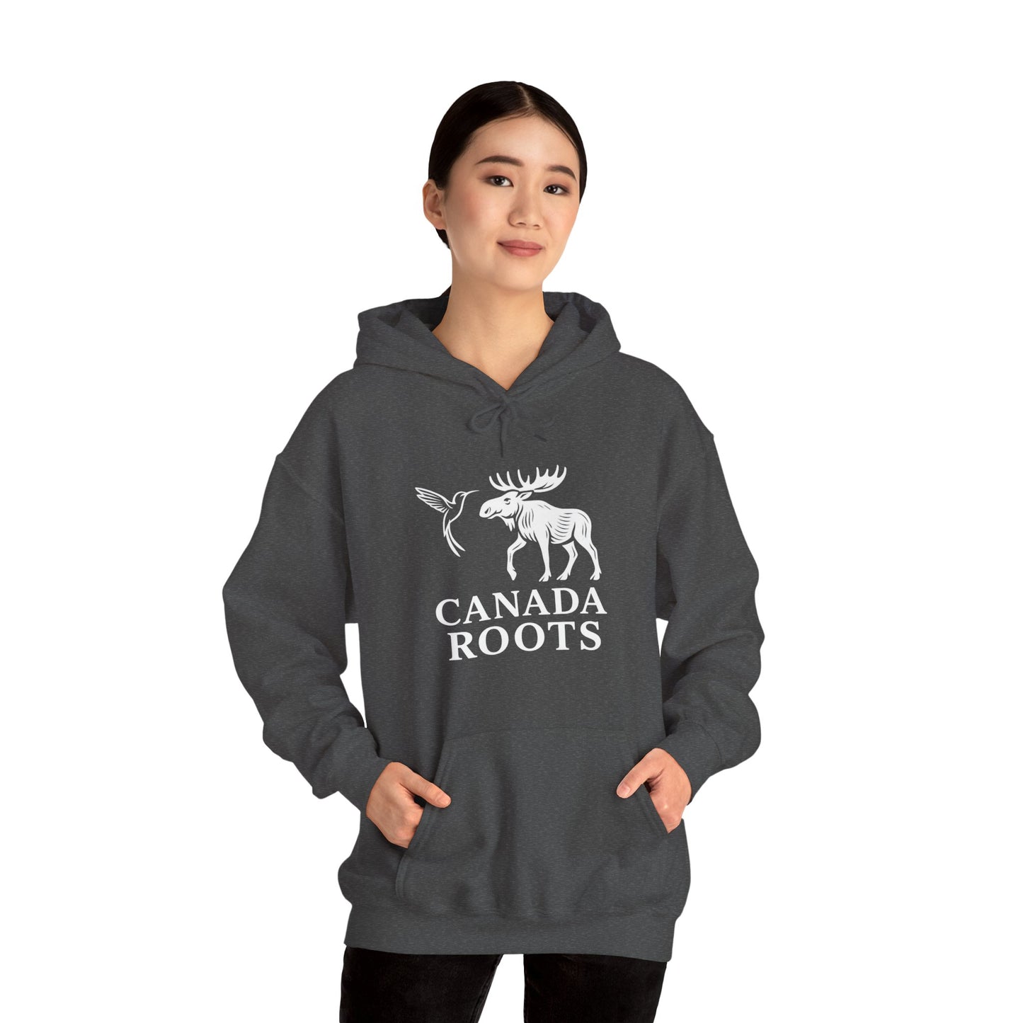 Canada Roots Moose Hoodie — Canadian Nature & Pride Pullover