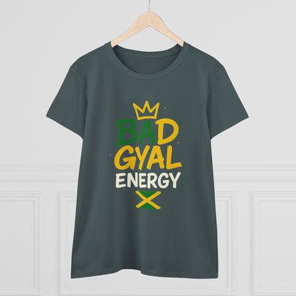Jamaican Bad Gyal Energy Tee, Women's Graphic T-Shirt, Casual Summer Top, Festival Outfit, Unique Gift for Her