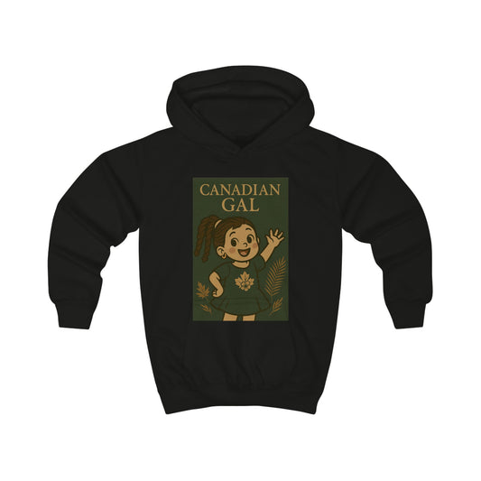 Canadian Gal Kids Hoodie, Cute Childrens Sweatshirt, Cozy Apparel for Girls, Perfect Gift for Birthdays, Family Events, Holidays