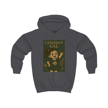 Canadian Gal Kids Hoodie, Cute Childrens Sweatshirt, Cozy Apparel for Girls, Perfect Gift for Birthdays, Family Events, Holidays