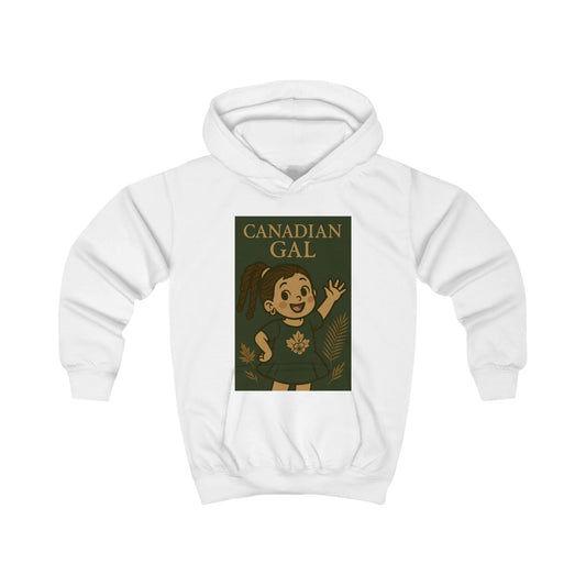 Canadian Gal Kids Hoodie, Cute Childrens Sweatshirt, Cozy Apparel for Girls, Perfect Gift for Birthdays, Family Events, Holidays