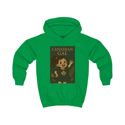 Canadian Gal Kids Hoodie, Cute Childrens Sweatshirt, Cozy Apparel for Girls, Perfect Gift for Birthdays, Family Events, Holidays