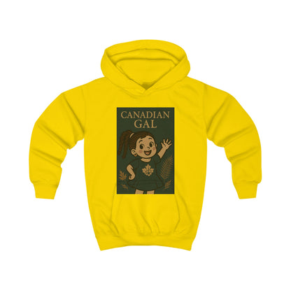 Canadian Gal Kids Hoodie, Cute Childrens Sweatshirt, Cozy Apparel for Girls, Perfect Gift for Birthdays, Family Events, Holidays