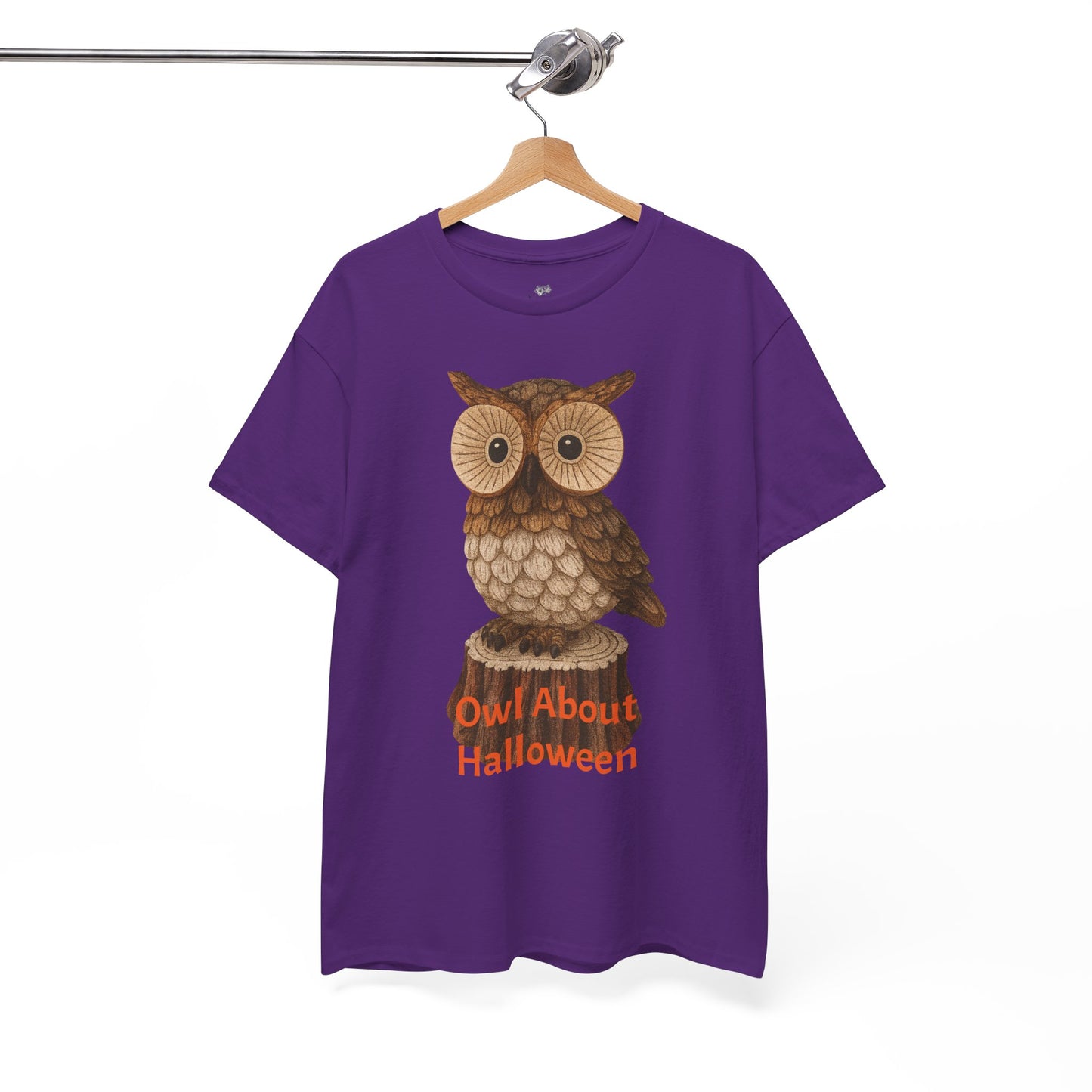Halloween Owl Tee, Perfect for Fall Celebrations, Unisex Cotton Shirt, Cute Gift for Owl Lovers, Halloween Party Apparel, Fun Autumn Wear