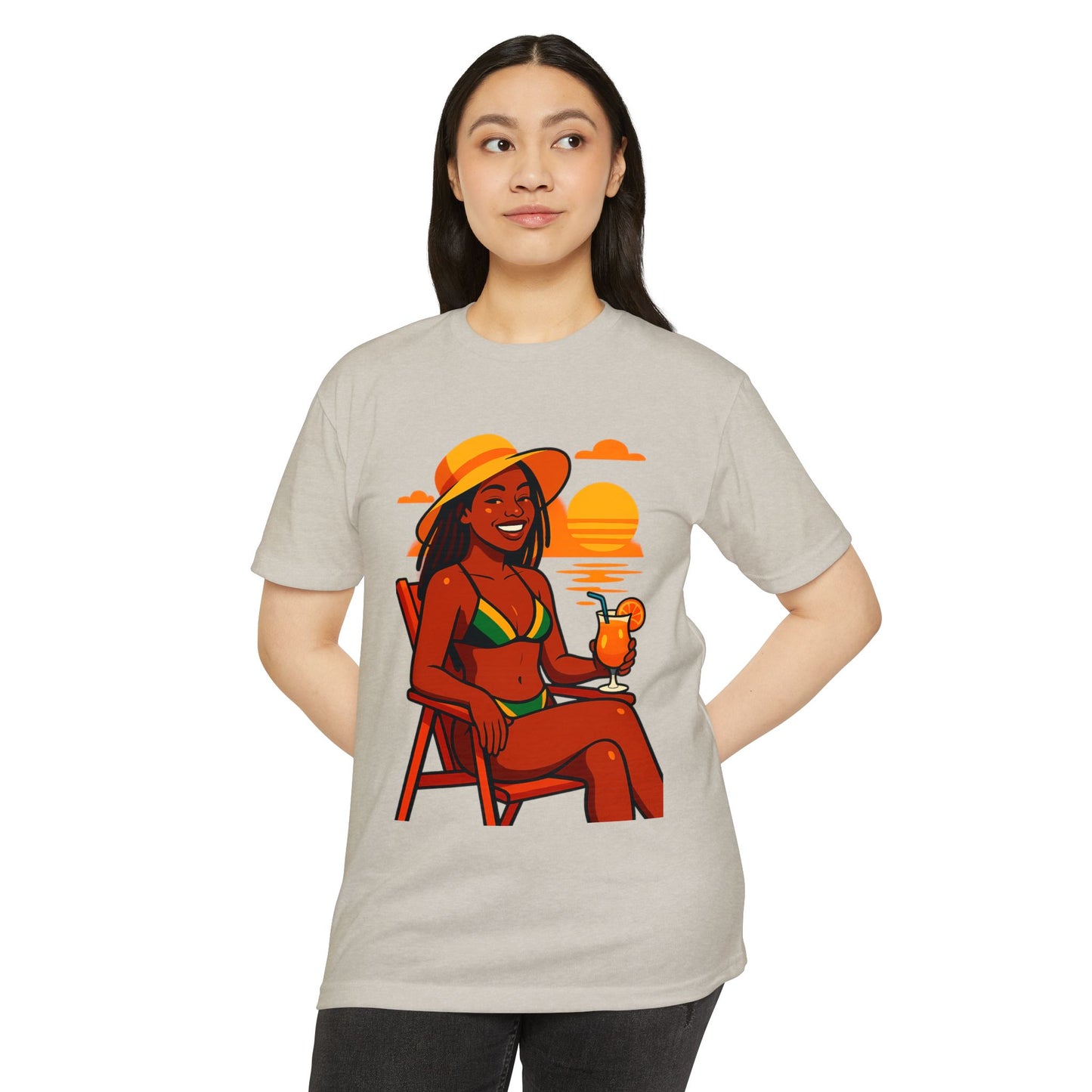 Summer Vibes T-Shirt, Beachwear, Vacation Tee, Casual Shirt, Gift for Her, Tropical Graphic T-shirt