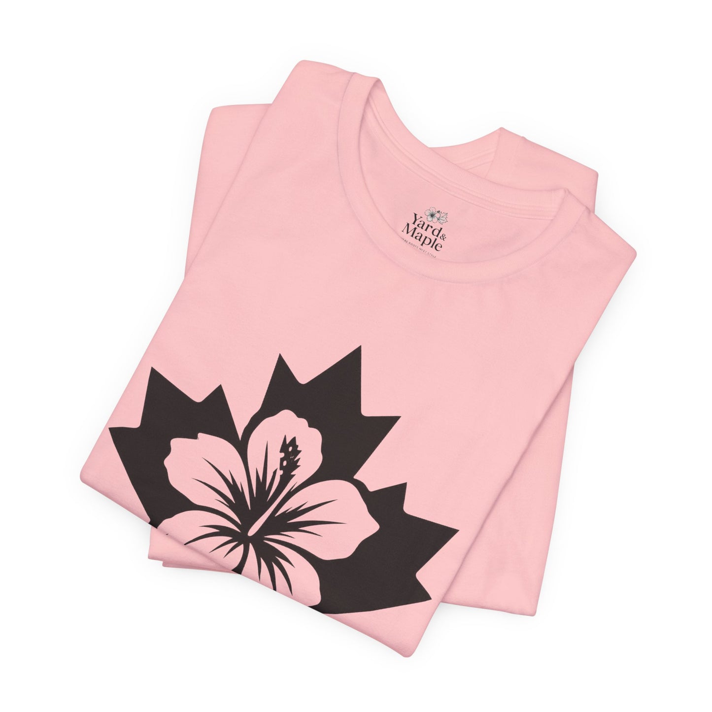 Maple Leaf Hibiscus Tee – Canadian Tropical Floral T-Shirt