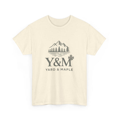 Nature-Inspired Unisex Heavy Cotton Tee, Casual Graphic T-Shirt, Outdoor Adventure Top, Gift for Nature Lovers, Hiking Apparel, Y&M Design