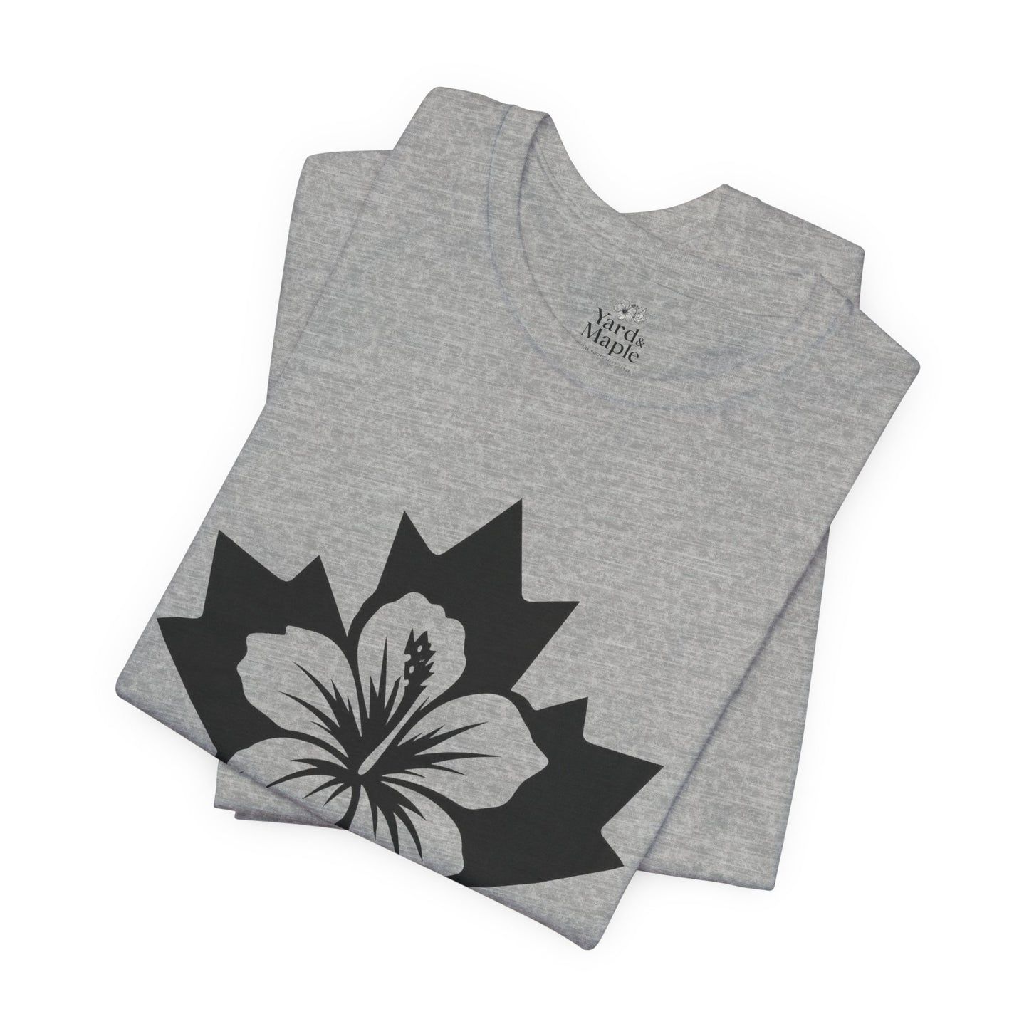 Maple Leaf Hibiscus Tee – Canadian Tropical Floral T-Shirt