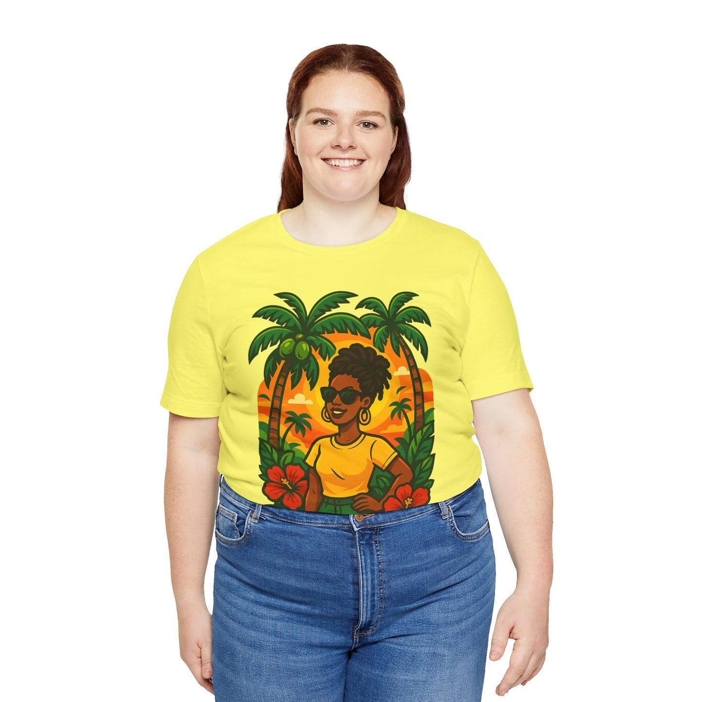 Tropical Sunset Tee - Beach Vibes, Summer Fashion, Vacation Apparel, Gift for Her, Cute Graphic Shirt