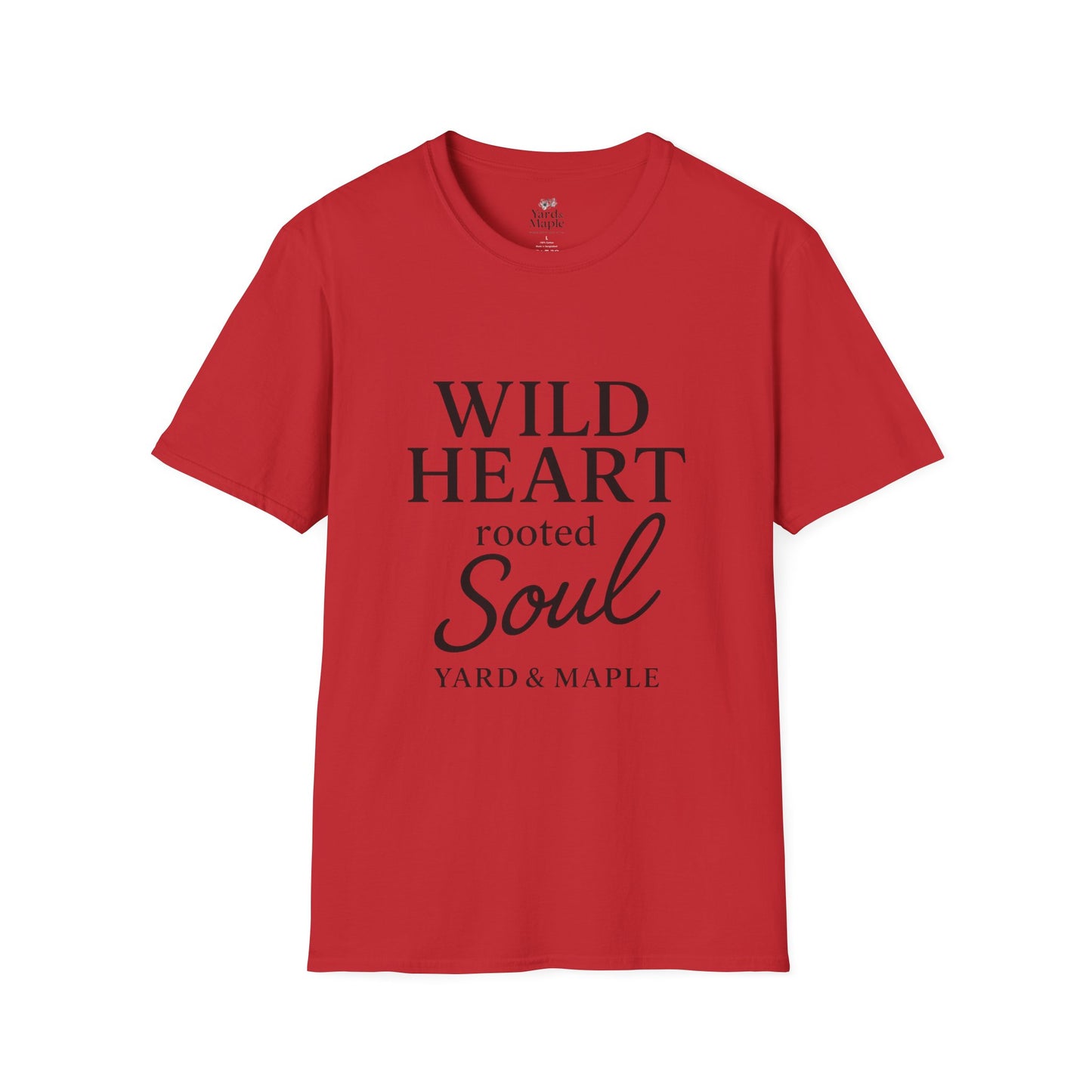 Wild Heart Unisex Softstyle T-Shirt | Inspirational Tee, Gift for Nature Lovers, Casual Wear, Birthday Gift, Boho Style