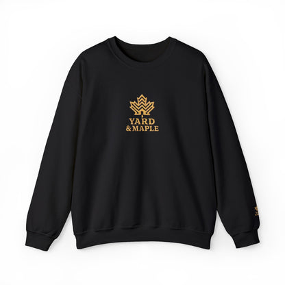 Cozy Unisex Crewneck Sweatshirt with Embroidered Leaf Design, Perfect for Fall, Thanksgiving, Casual Outings, Friends and Family Gatherings, Gifts