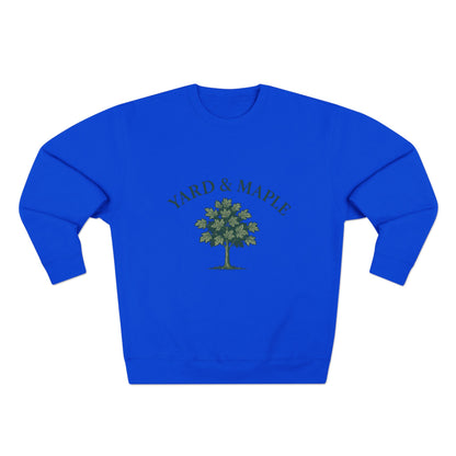 Cozy Unisex Crewneck Sweatshirt with Yard & Maple Design, Gift for Nature Lovers, Fall Fashion, Eco-Friendly Apparel, Casual Wear