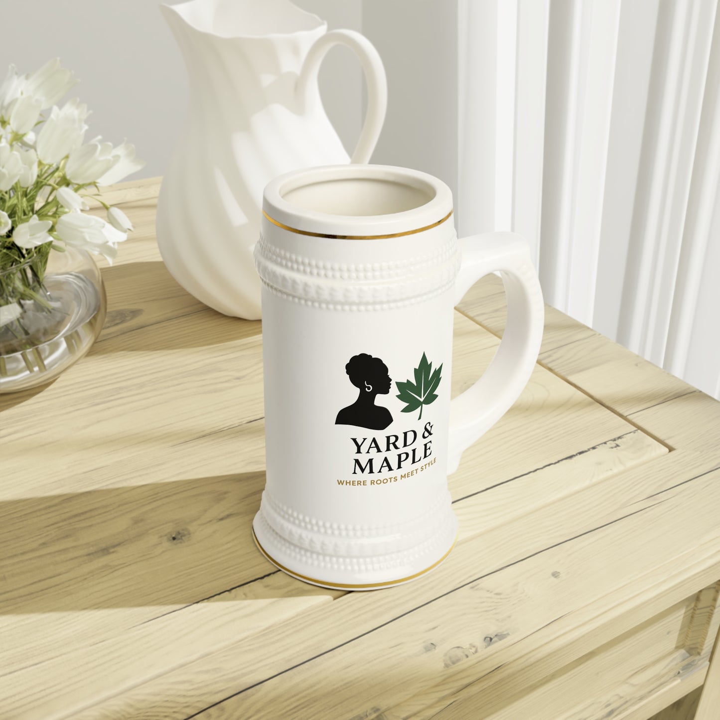 Stylish Stein Mug, Unique Beer Stein, Custom Drinkware, Perfect Gift for Beer Lovers, Celebrate Any Occasion, Home Bar Essential