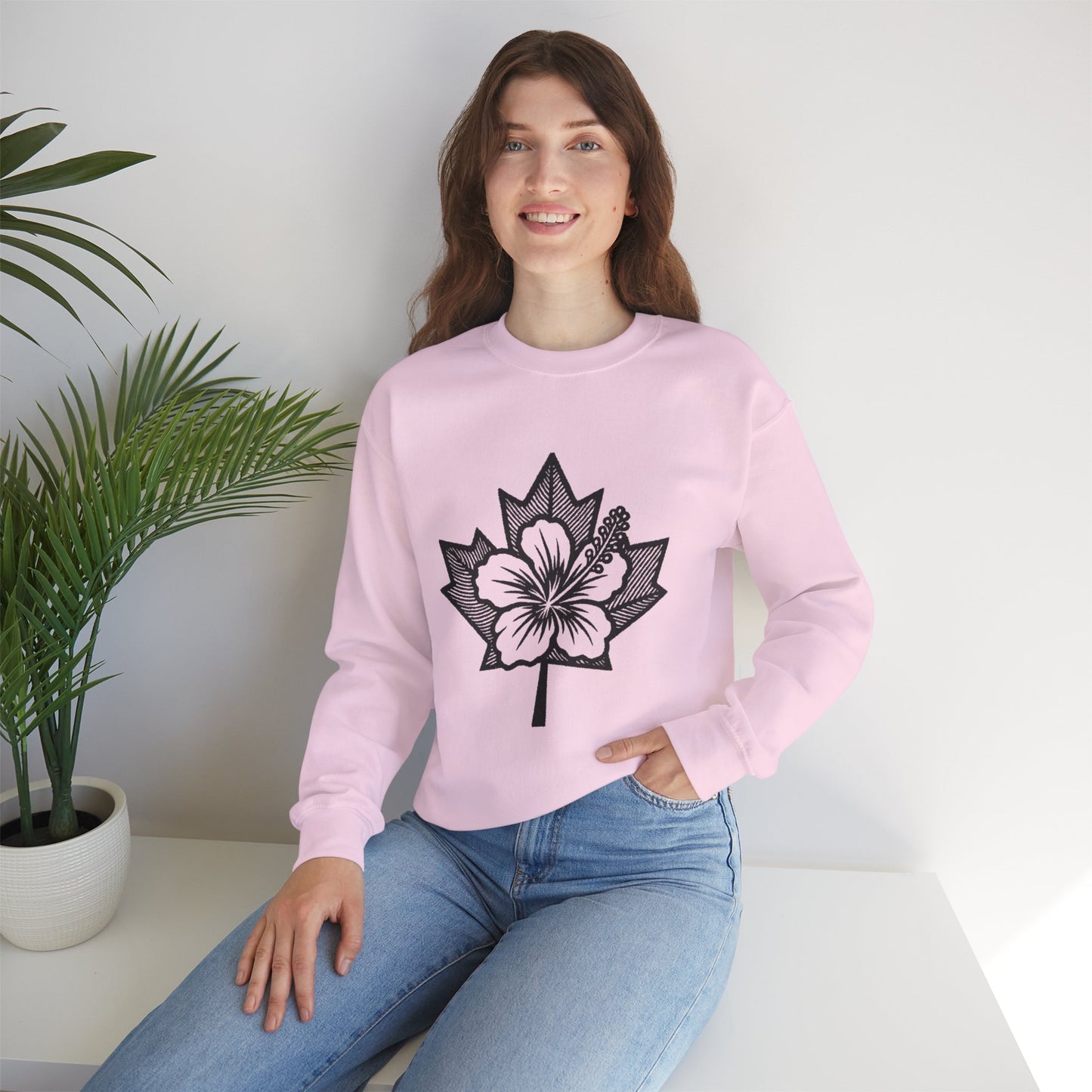 Hibiscus Maple Crewneck Sweatshirt