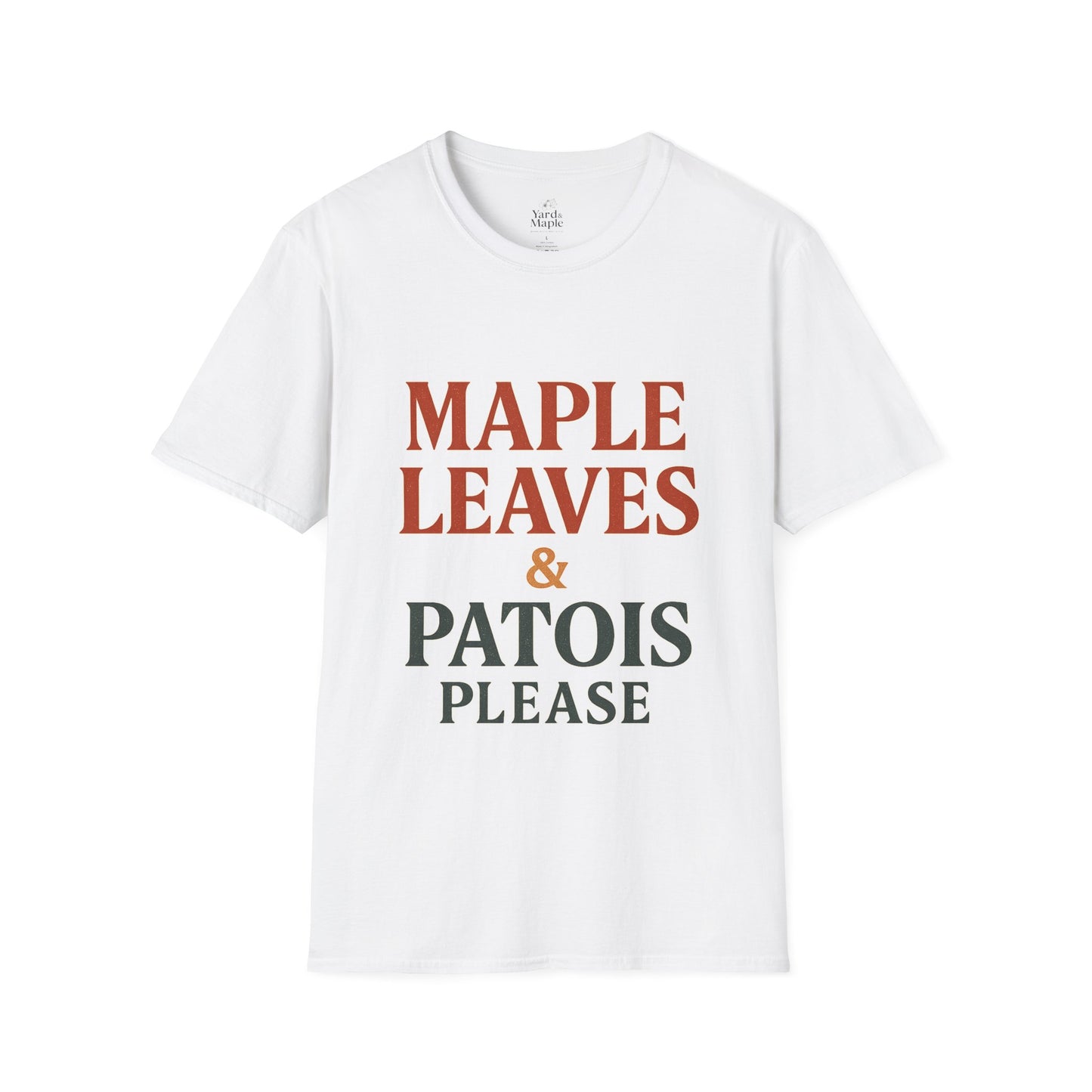 Maple Leaves & Patois Please Unisex T-Shirt, Casual Tee, Gift for Nature Lovers, Summer Wear, Eco-Friendly Fashion