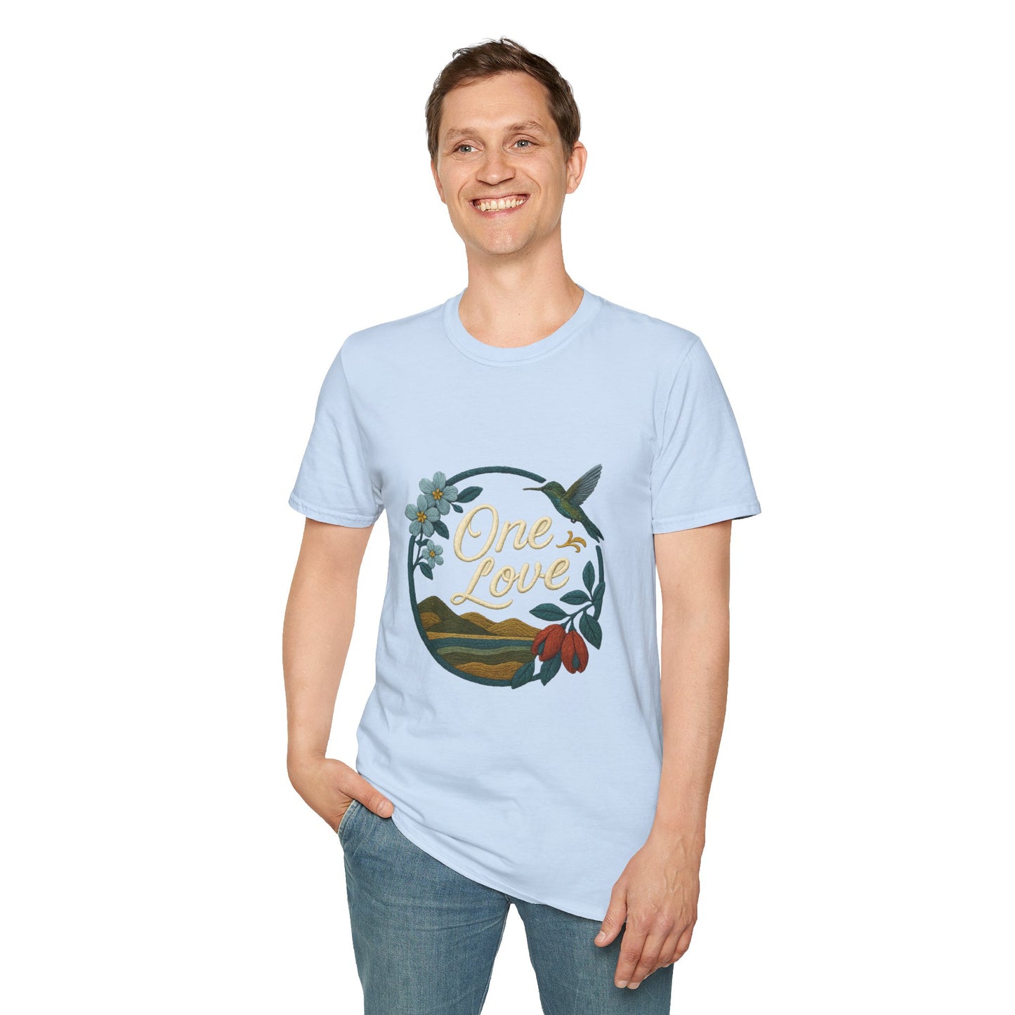 One Love Nature-Inspired T-Shirt, Unisex Tee, Stylish Apparel, Eco-Friendly Gift, Summer Fashion, Inspirational T-Shirt