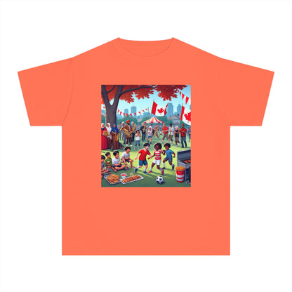 Youth Canada Day Tee - Celebrate with Pride, Summer T-Shirt, Red Tee for Kids, Canada Day Celebration, Fun Youth Apparel