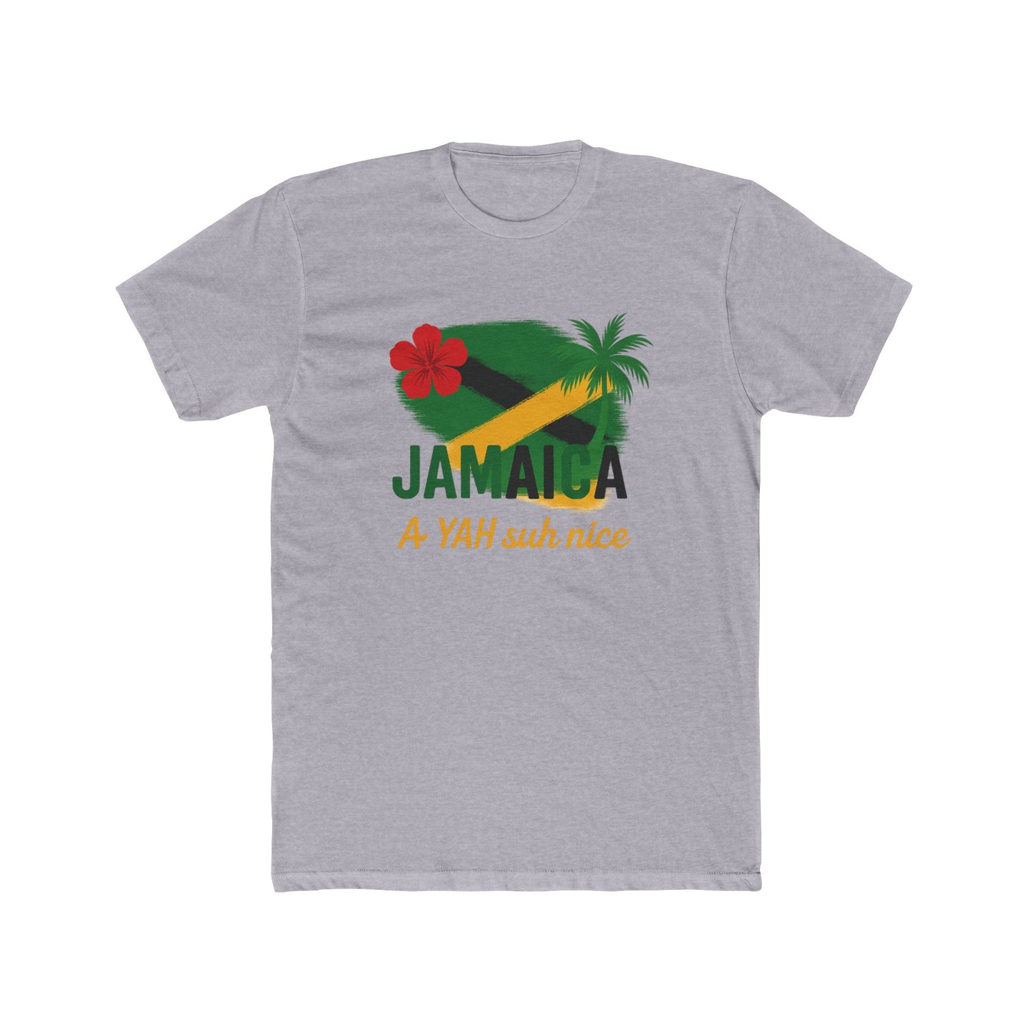 Jamaican Vibes Unisex Cotton Crew Tee, Summer T-Shirt, Holiday Apparel, Travel Shirt, Beachwear, Gift for Him/Her