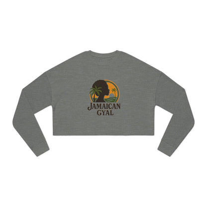 Jamaican Gyal Women's Cropped Sweatshirt | Trendy Spring Style, Perfect for Beach Days, Travel, or Casual Outfits, Gift for Friends