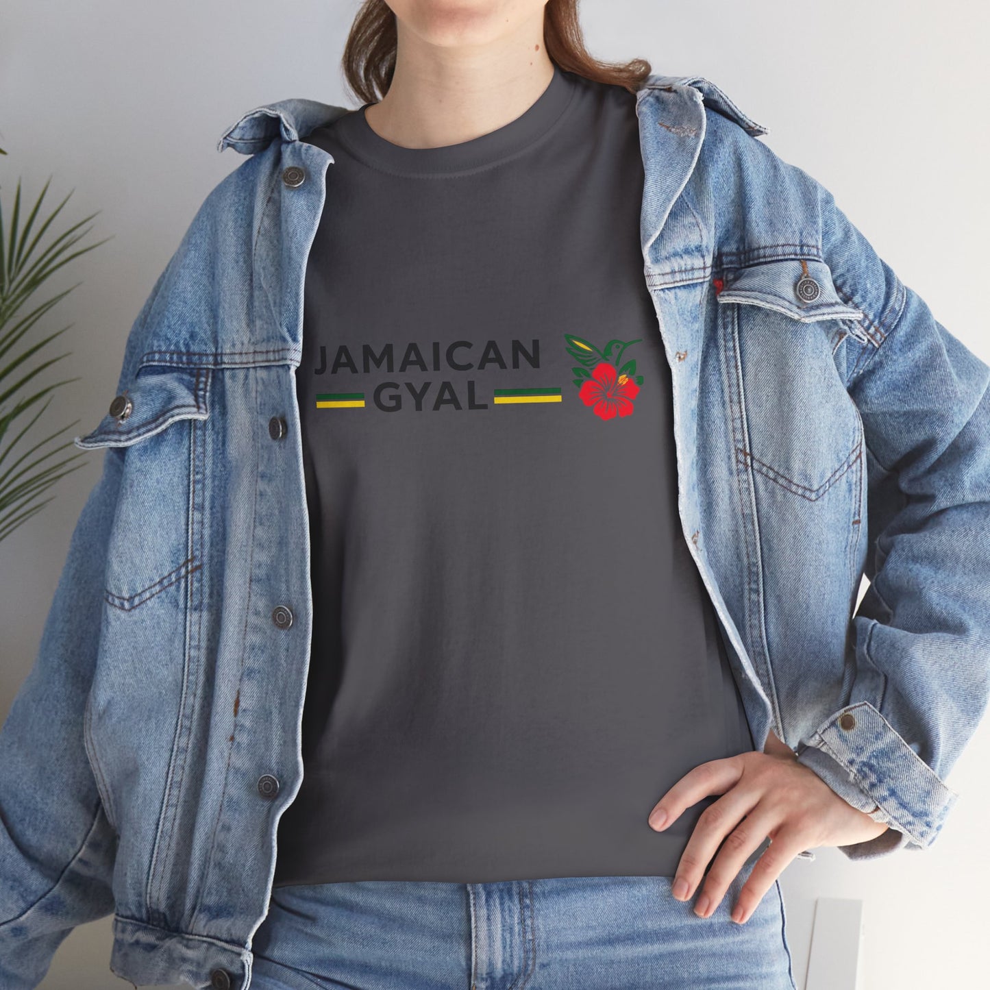 Jamaican Gyal Floral Tee - Caribbean Pride Graphic T-Shirt