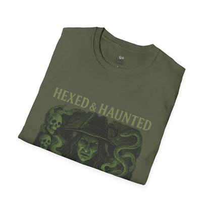 Hexed & Haunted Unisex Softstyle T-Shirt | Witchy Graphic Tee, Halloween Shirt, Spooky Apparel, Unique Gift, Casual Wear
