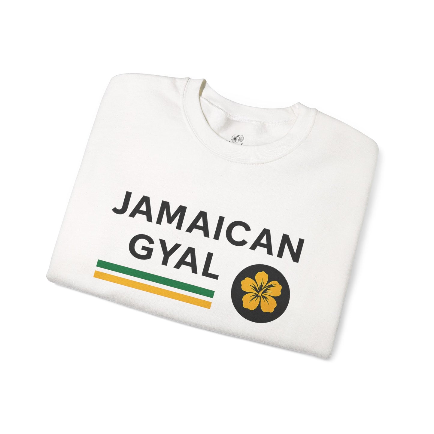Jamaican Gyal Crewneck Sweatshirt – Reggae Flag Floral Graphic