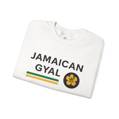 Jamaican Gyal Crewneck Sweatshirt – Reggae Flag Floral Graphic