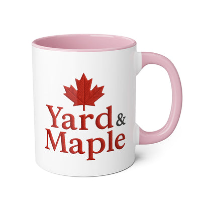 Maple Leaf Accent Mug, Cozy Coffee Cup for Fall, Unique Gift for Thanksgiving, Perfect for Canadians, Seasonal Drinkware