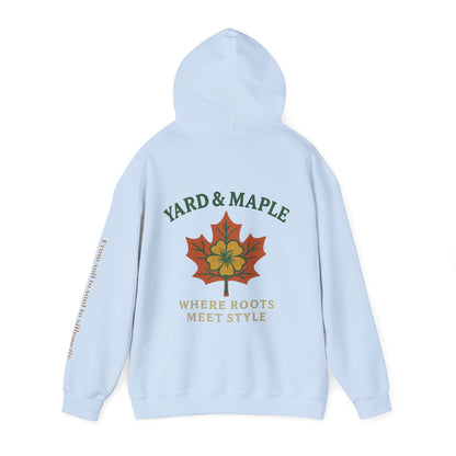 Maple Leaf & Hibiscus Hoodie, Cozy Fall Sweatshirt, Unisex Pullover for Nature Lovers, Perfect Gift for Thanksgiving, Unique Casual Wear