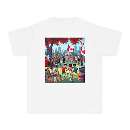 Youth Canada Day Tee - Celebrate with Pride, Summer T-Shirt, Red Tee for Kids, Canada Day Celebration, Fun Youth Apparel