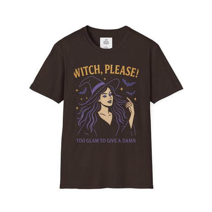 Witch Please Glam T-Shirt, Halloween Costume, Celestial T-Shirt, Gift for Her, Witchy Vibes, Boho Tee, Spooky Season Wear