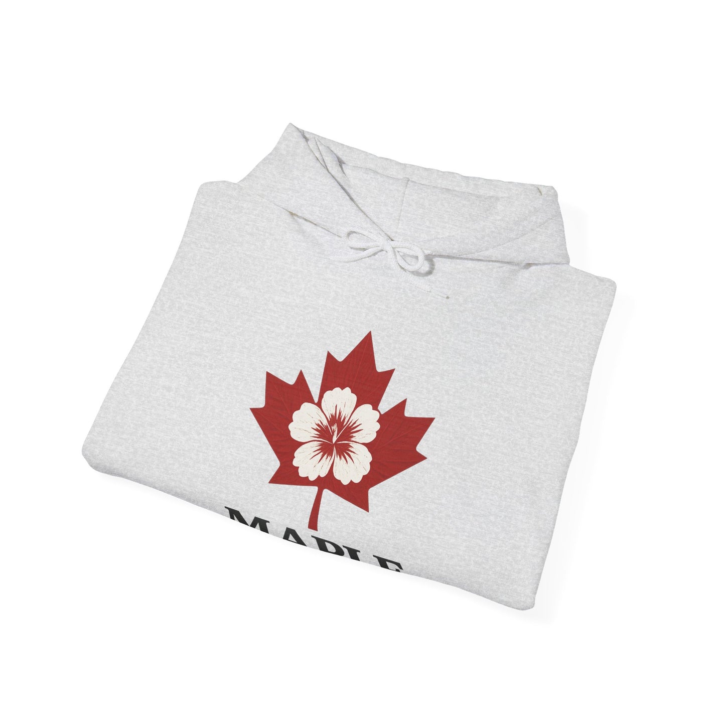 Maple Leaf Floral Hoodie — Canadian Maple Graphic Sweatshirt