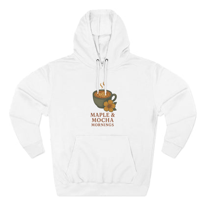 Cozy Maple & Mocha Fleece Hoodie, Perfect for Mornings, Autumn Fashion, Casualwear, Gift for Coffee Lovers