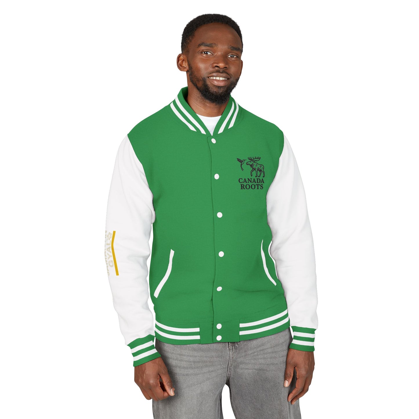 Unisex Heavyweight Letterman Jacket with Oak Leaf Design, Stylish Sports Jacket, Gift for College Students, Casual Attire, Fall [...]