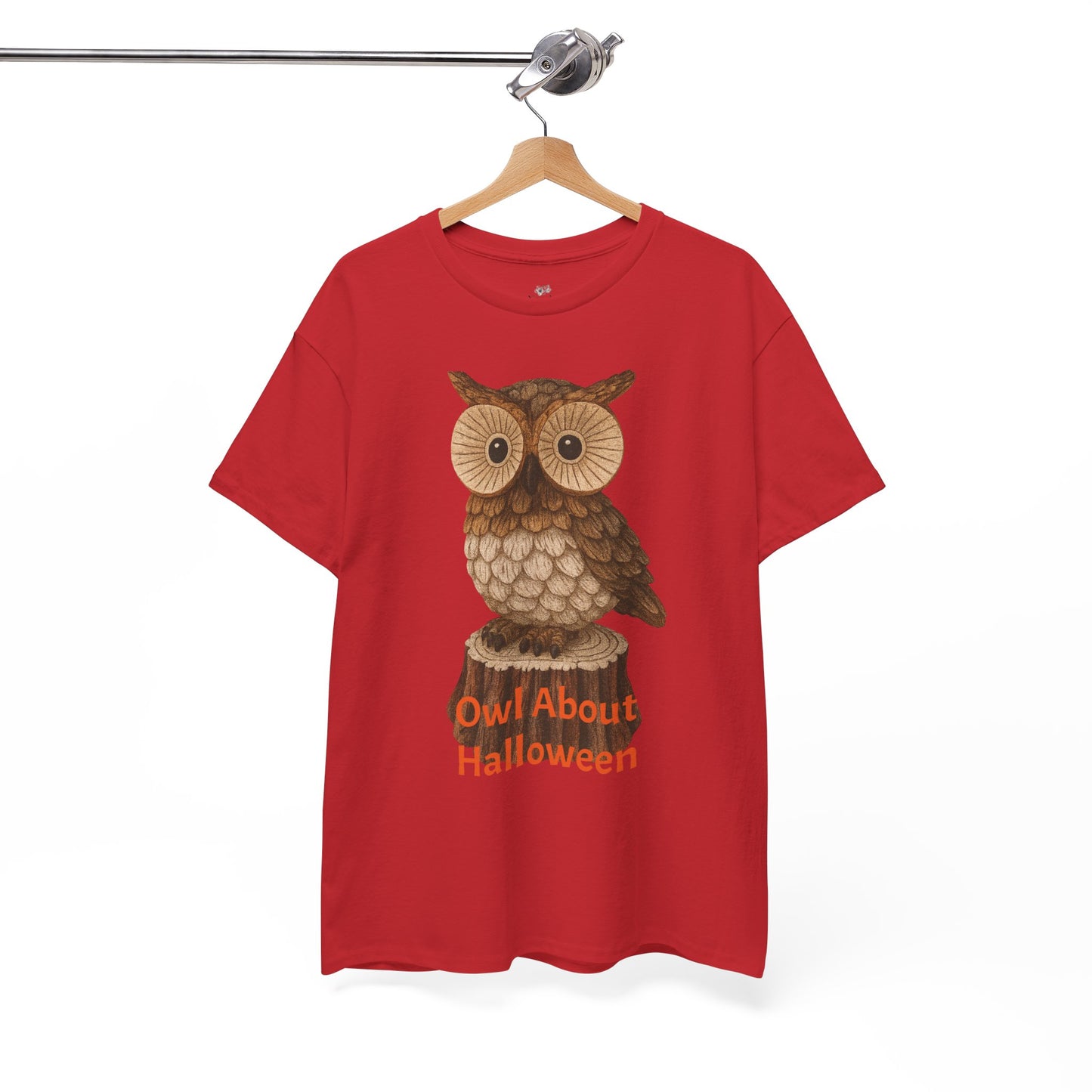Halloween Owl Tee, Perfect for Fall Celebrations, Unisex Cotton Shirt, Cute Gift for Owl Lovers, Halloween Party Apparel, Fun Autumn Wear