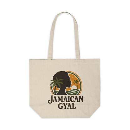 Jamaican Gyal Canvas Shopping Tote | Eco-Friendly Bag, Beach Essential, Gift for Her, Summer Tote, Travel Organizer